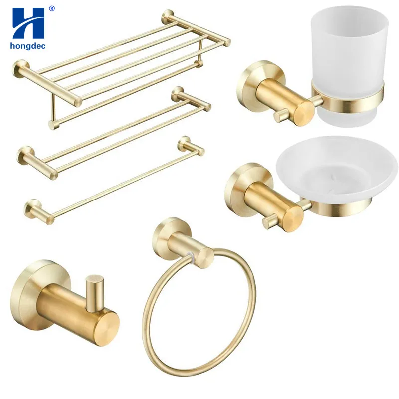Hongdec современные наборы аксессуаров для ванной из нержавеющей стали матовое