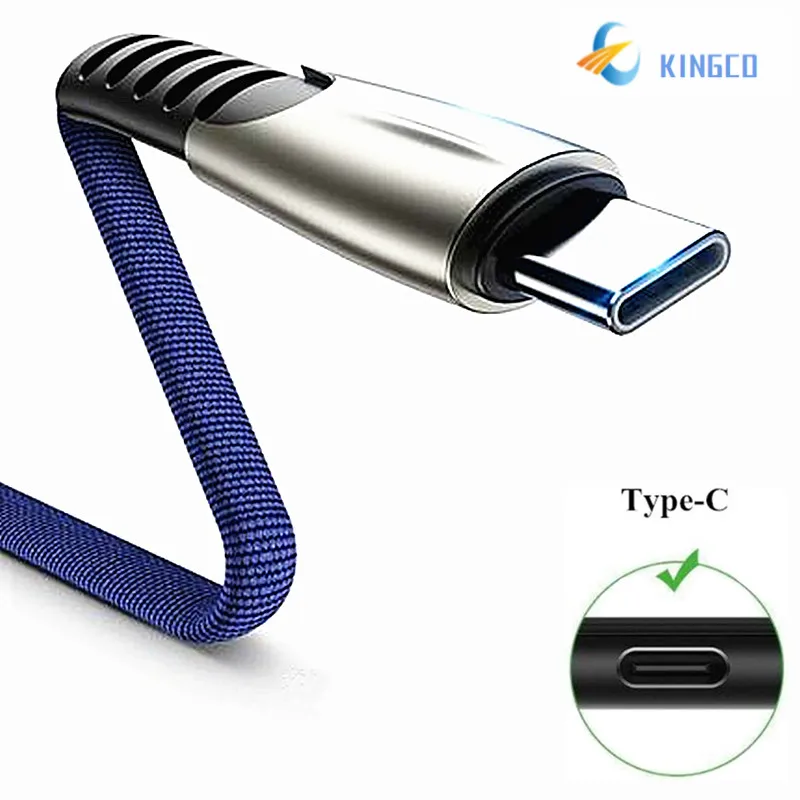 Высокопрочный зарядный кабель USB Type C 5 А Usb Usbc 3 1 провод шнур для Xiaomi redmi note Samsung Note 10