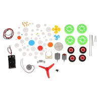 69 kinds toy motor spindle gear kit package battery holder propeller switch high speed motor diy gearbox model accessories