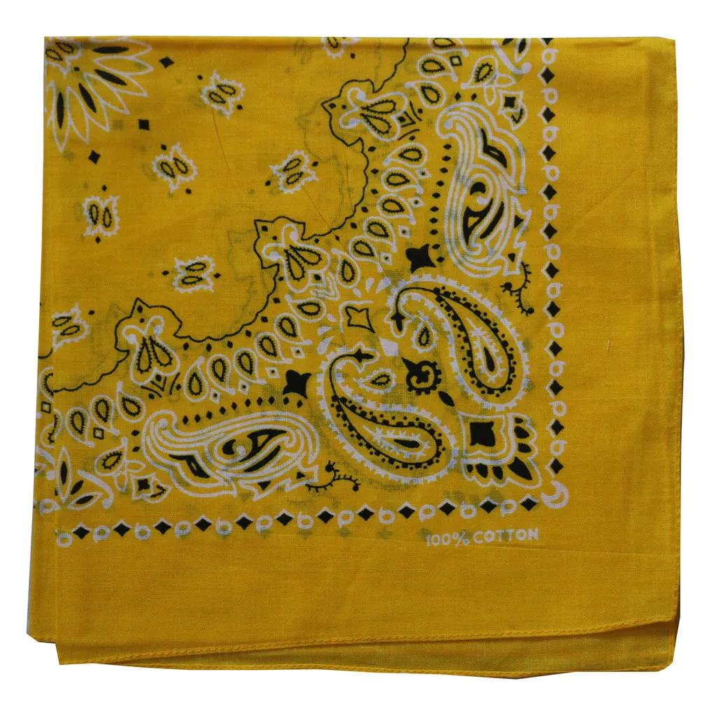 

12Pc Hip-hop Bandanas For Male Female Pure Cotton New Tie-Dyed Headscarf Paisley Scroll Bandanna Tie-Dyed Square Scarves