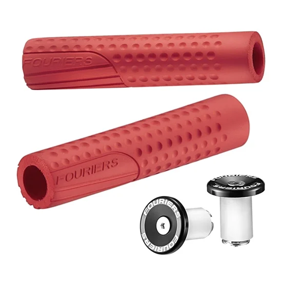 Red Fouriers GP-S001 MTB горный велосипед велосипедный велосипед силиконовая резина поролоновая ручка с ЧПУ - Цвет: Red