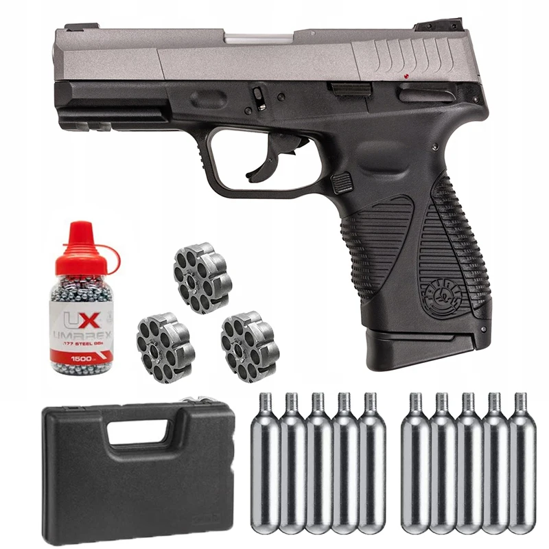 

Pistolet GBB Taurus 24/7 G2 Dual Tone Revolver Lead Bullet Toy Gun Lead Bullet Wall Tin Logo Gun Bullet Air Gun Metal Wall Sig