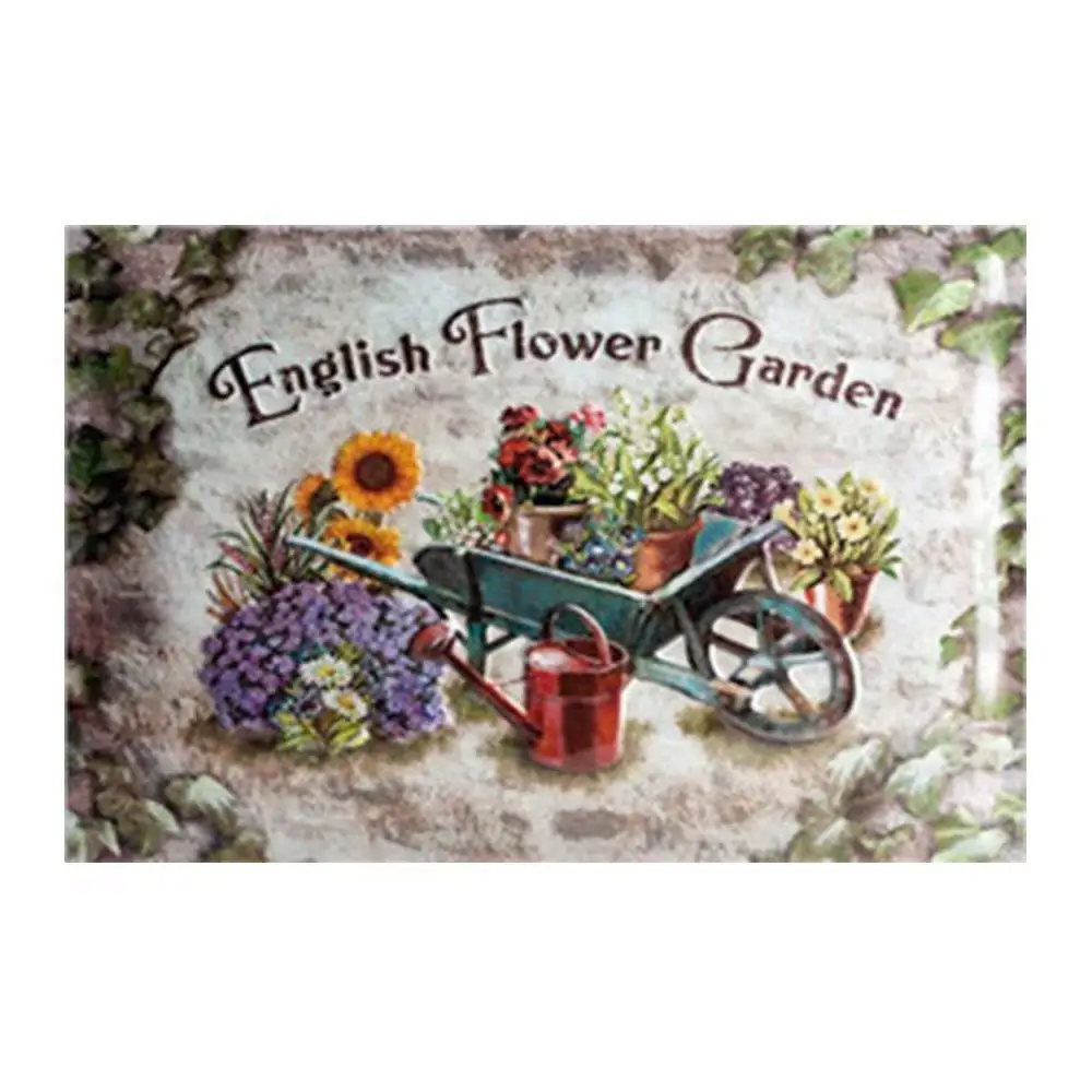 

Home Sweet Home Sign English Flower Garden Yard Signs Garden Signs and Plaques 8x12 inch Tin Sign Iron Painting