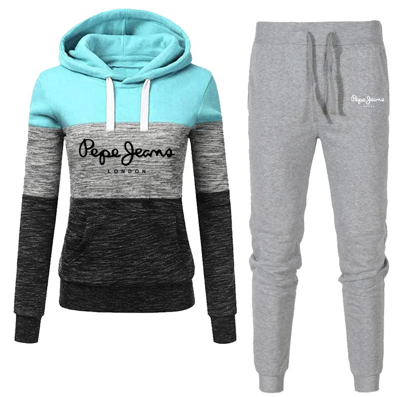 

Women's Tracksuit 2 Piece Set Pullover Hoodie+Pants Sports Suit Female Autumn Winter Sweatshirt Sets Sportswear Suits For Woman