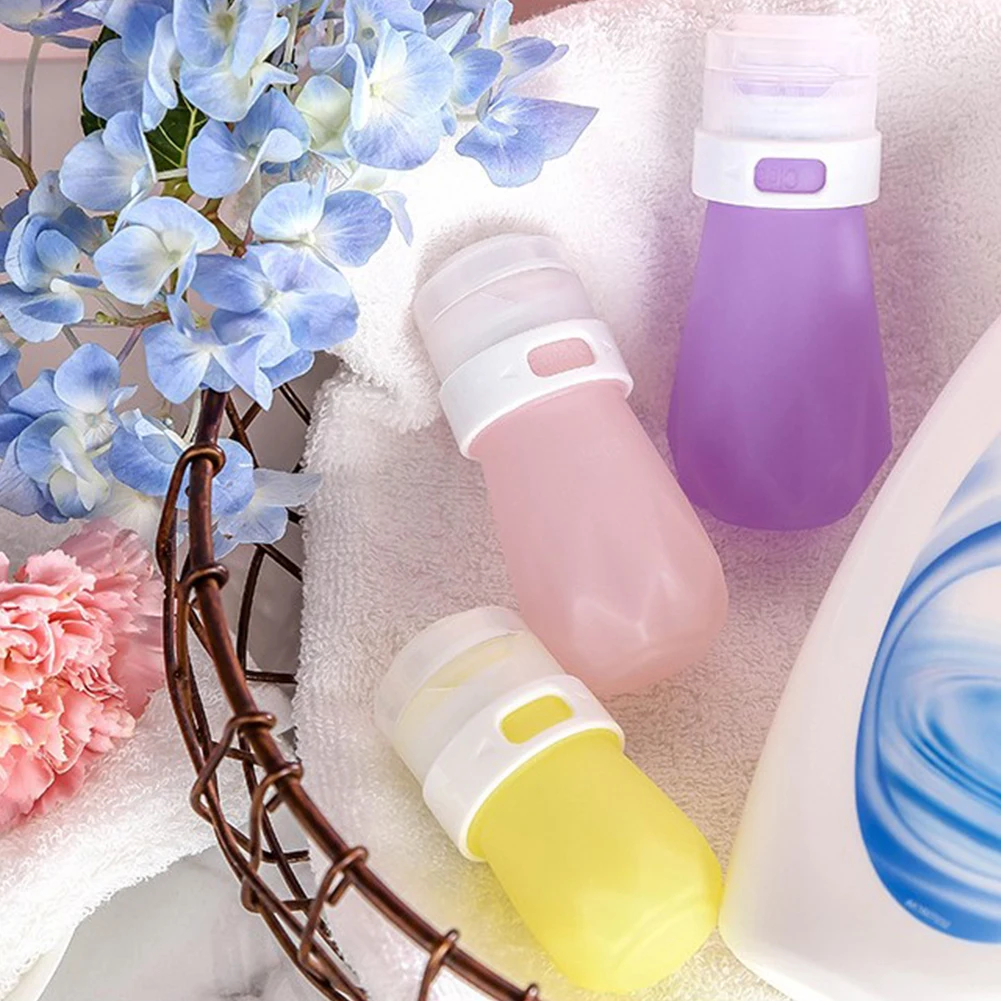 

4Pcs Refillable Bottle Home Travel Portable Durable Silicone Tubes Leak Proof Portable For Lotion Shampoo Bath 40ml/60ml
