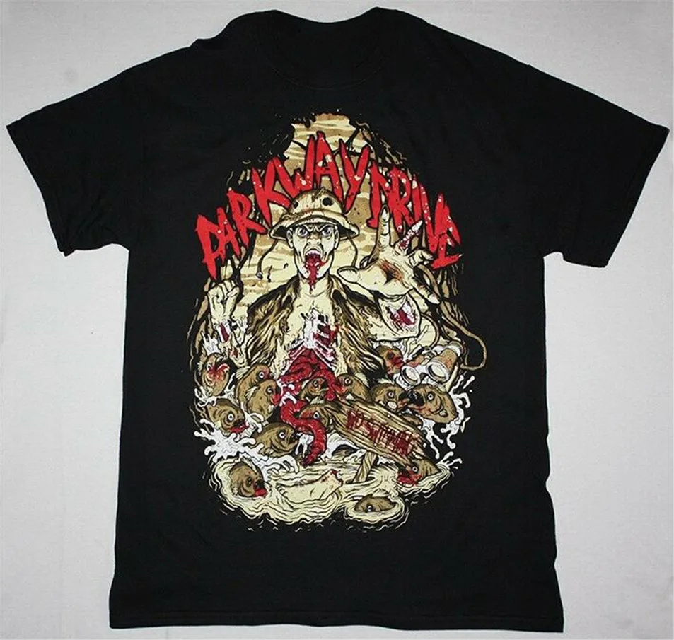 Parkway Drive Piranhas Metalcore As I Lay Dying Miss May Новая черная футболка с короткими