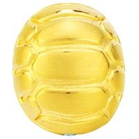 new solid pure 24kt 3d yellow gold pendant women men 12x14x2 8mm tortoise shell bead pendant 0 8 1 1g