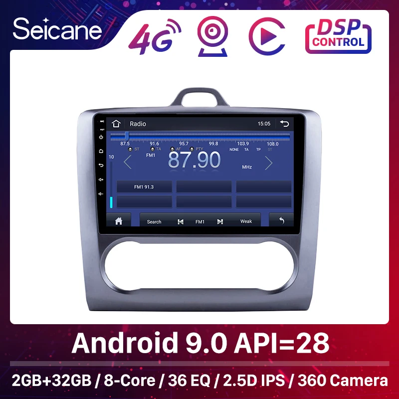 Seicane 2 ГБ Android 9 0 8-ядерный автомобильный радиоприемник GPS мультимедийный плеер