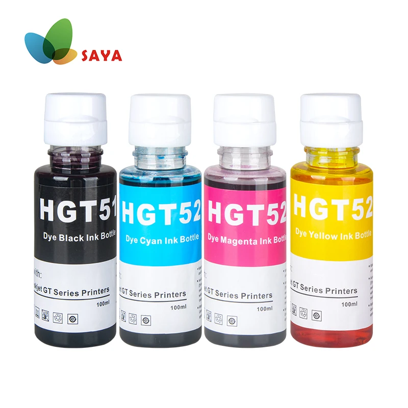 

100ml*4 Refill Dye Ink Kit for HP GT51 GT52 for HP GT5810 GT5820 GT 5810 GT 5820 for all HP GT Series Inkjet Printer Ink B C M Y