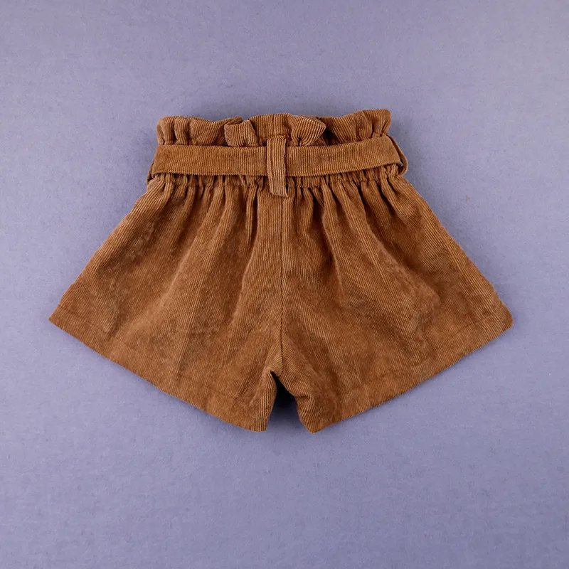 Детские хлопковые шаровары с поясом и оборками льняные штанишки для малышей