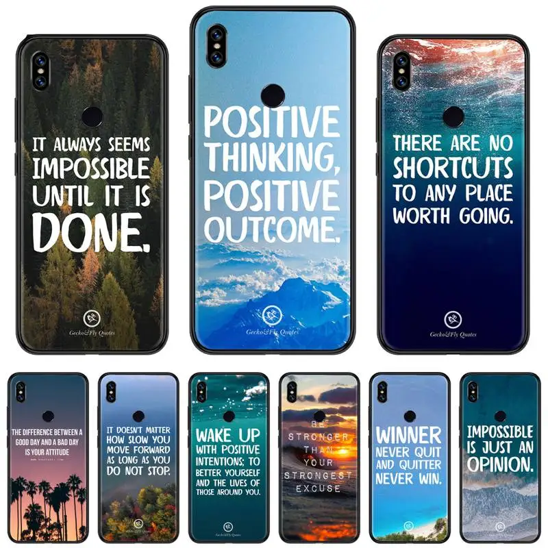

Phone Case For Xiaomi Redmi 7 8 9t a3 9se k20 mi8 max3 lite 9 note 9s 10 pro phrase inspirational