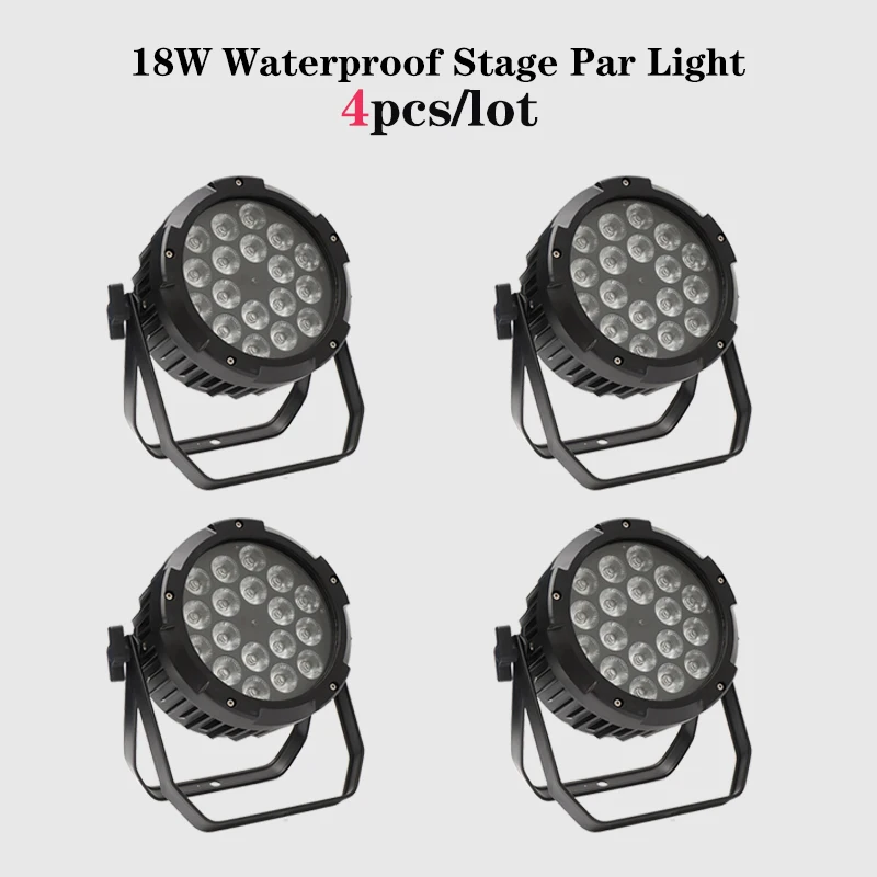 4 шт./лот Водонепроницаемый 18x18w 4in 1/5in 1/6in1 RGBWA УФ светодиодный Par Светильник