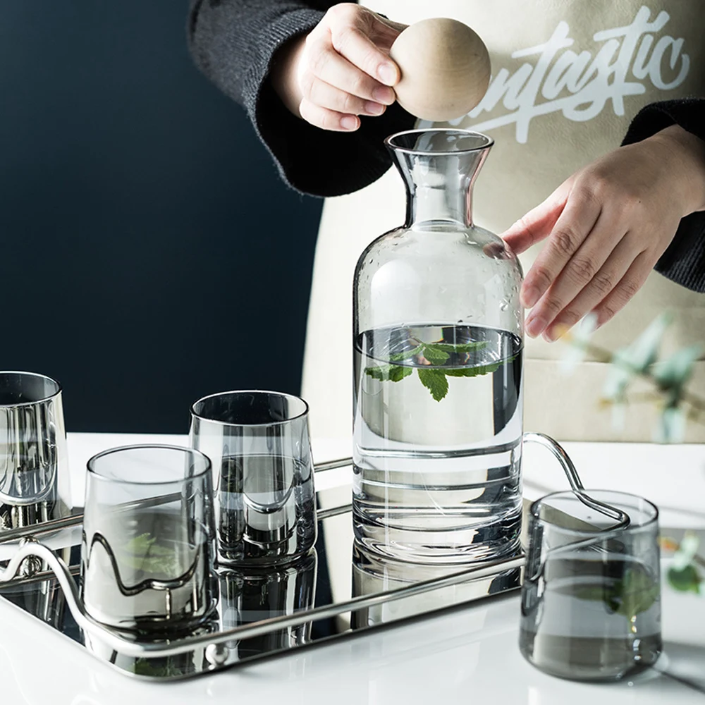 Стеклянная бутылка для воды прозрачный чайник большой емкости термостойкий