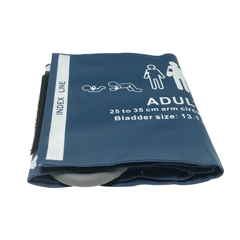 Многоразовые неинвазивные манжеты NIBP для взрослых медицинский одиночный шланг