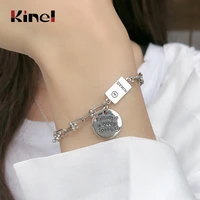 kinel silver 925 jewelry asymmetrical horseshoe buckle bracelet for women vintage sterling silver fine jewelry festival gifts