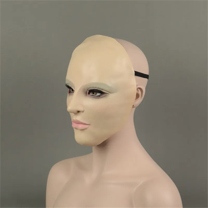New Transgender Soft Shy Girl Sexy Style Latex Full Face Mask Male to Female Cosplay Costumes for Crossdresser shemale | Дом и сад