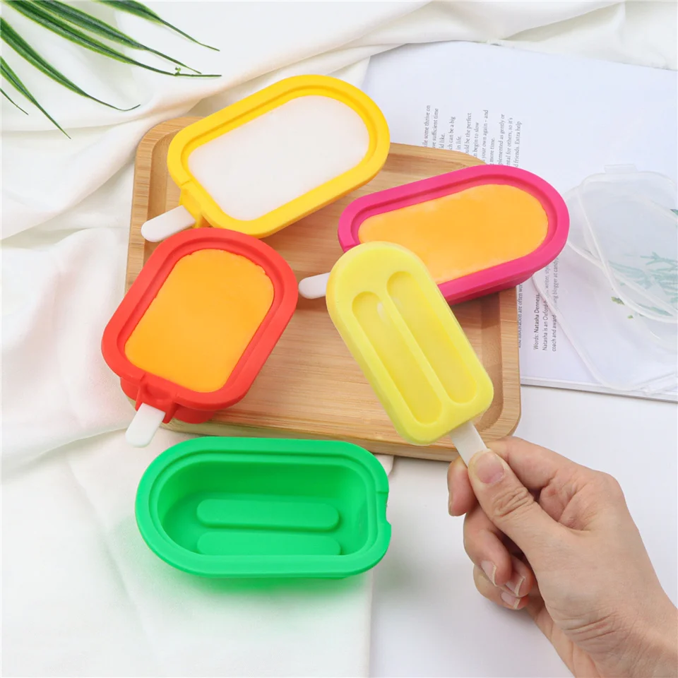 

Ice Cream Silicone Ice Mold Easy Release Freezer Tray Popsicle Cube Maker DIY Handmade Baking Chocolate Candy Dessert Ice Cream