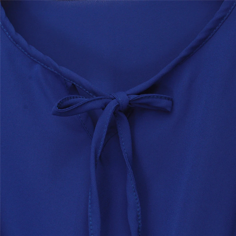 

Spring Autumn New Neckline Flare Sleeve Lace Up O Neck Irregular Hem Top Casual Loose Femme Ladies Shirts Elastic Waist Solid