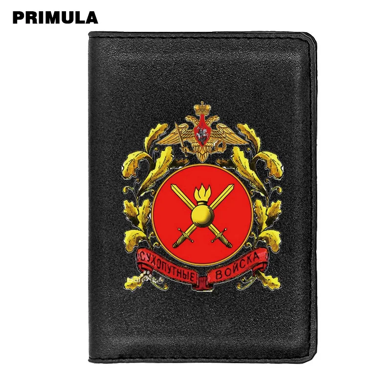 

Classic Army of the Russian Federation Leather Passport Cover Holder ID Credit Card Case Travel Wallet