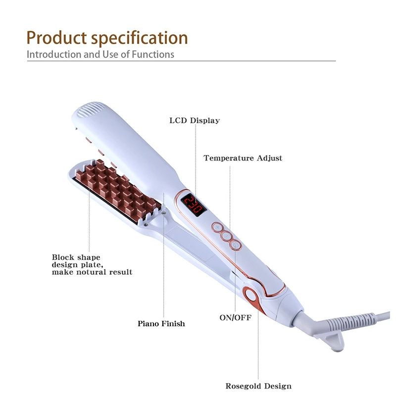 

Hair Irons Electric Fast Heating Hair Straightening Brushes Ceramic Tourmaline Hair Curling Iron Styling Tools