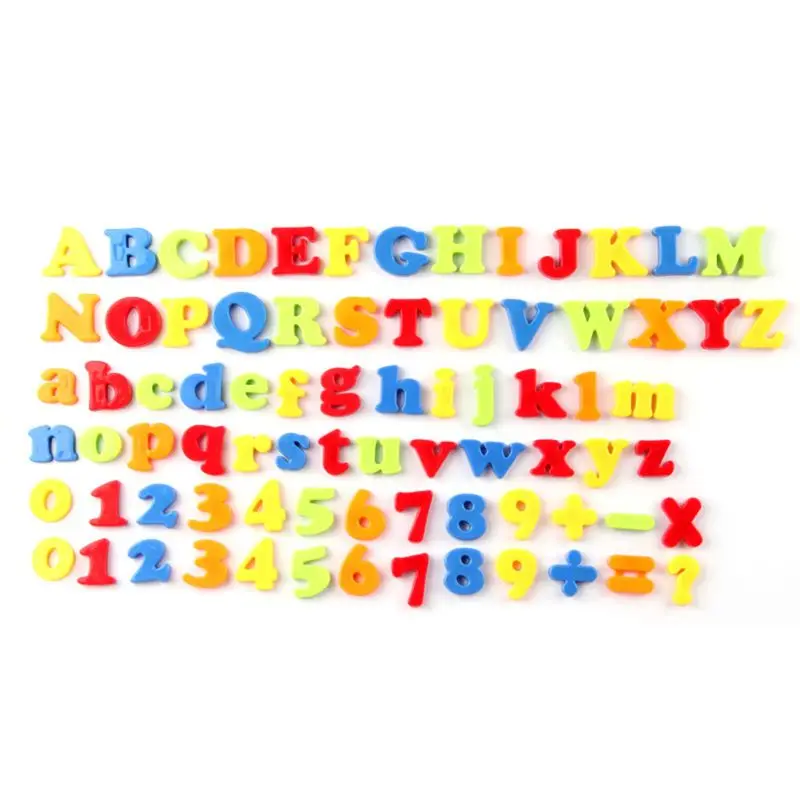 

Magnetic Alphabet Magnets Letters and Numbers Toy ABC 123 Fridge Plastic Toy Set Educational Magnetic in Bucket Preschool Math