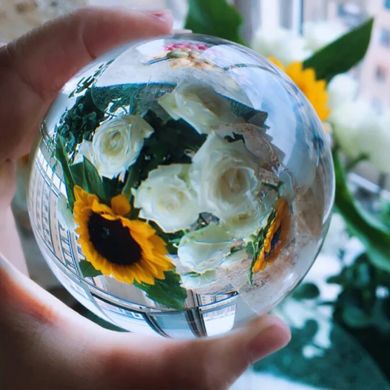 Прозрачный хрустальный шар для фотосъемки стеклянные мраморные Волшебные