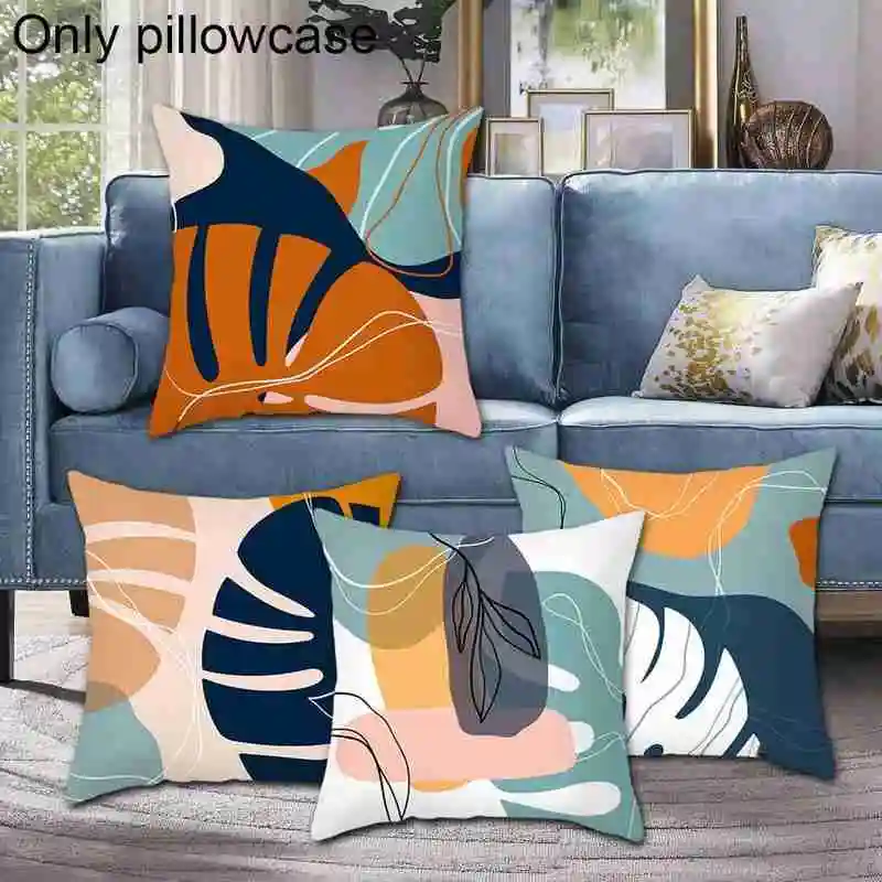

New Home Nordic Style Geometric Pillowcase Throw Pillows Polyester Printing Home Decoration Sofa Car Cushion Cover 45*45cm