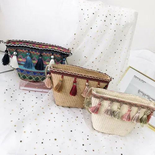 Bobo Пляжная Сумка круглая ручная плетеная ротанговая работа женская бамбуковая