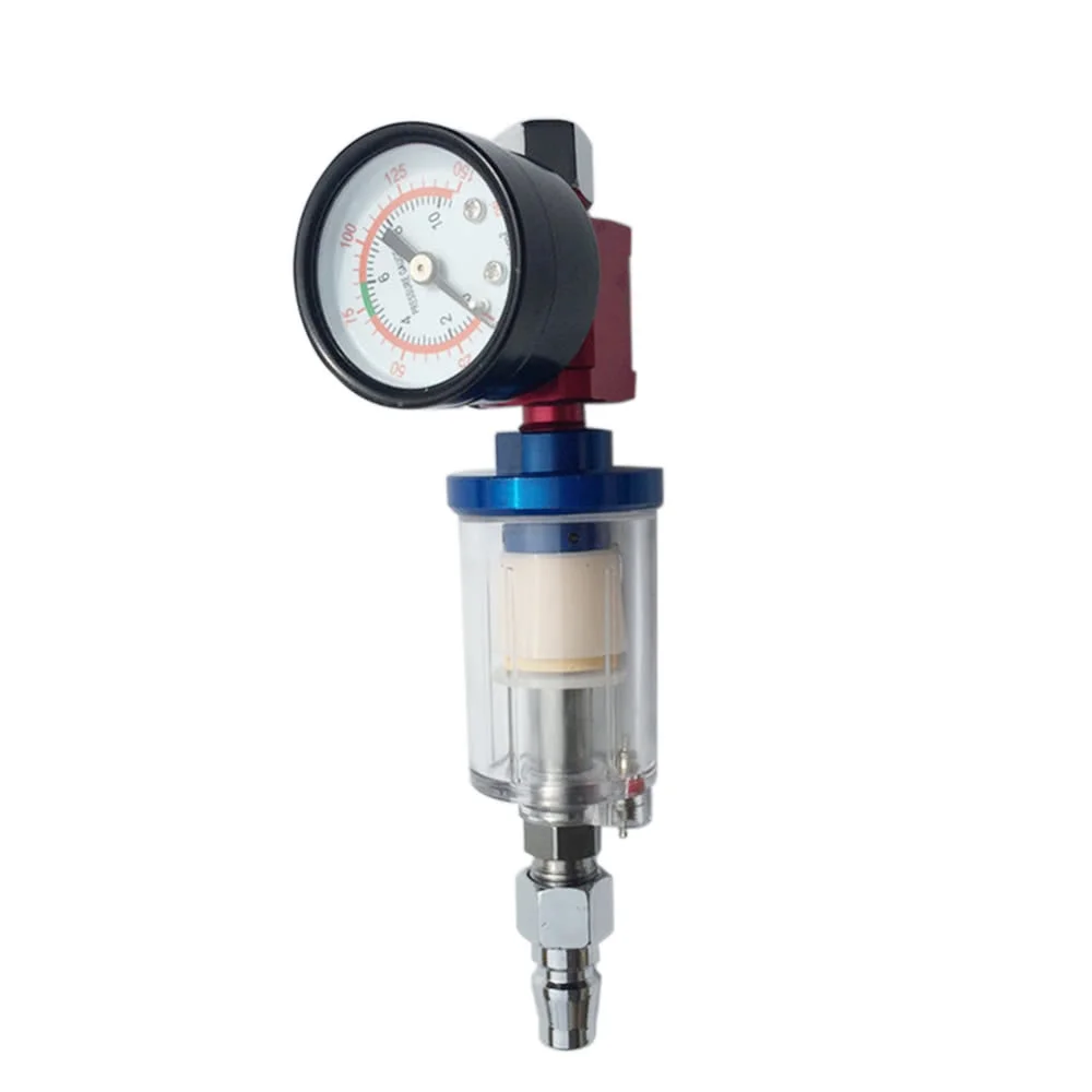 

AFR2000 Air Pressure Regulator Water Separator Trap Filter Airbrush Compressor with Fittings MPA Pressure Gauge Combination
