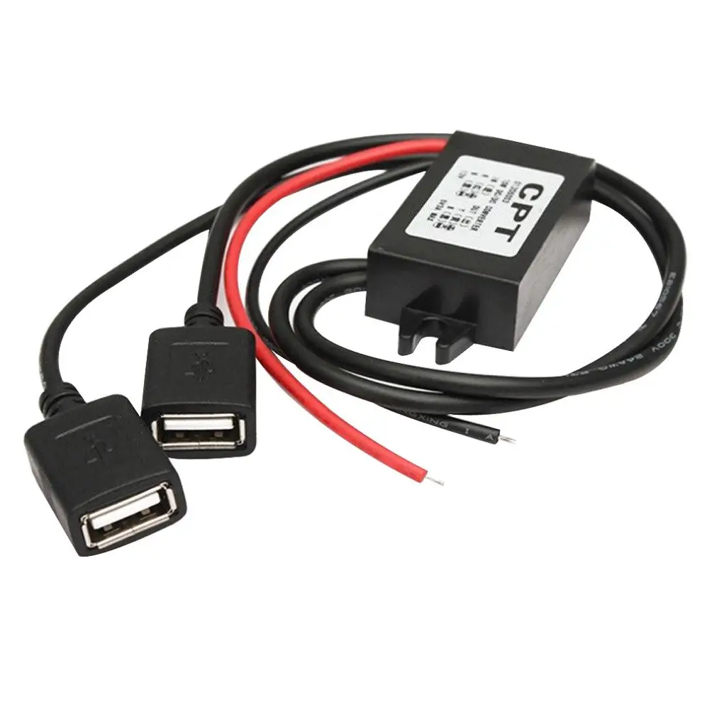 От 12 В до 5 пост снижение Напряжение 3A USB 2 0 навигатор Carcorder Мощность конвертер