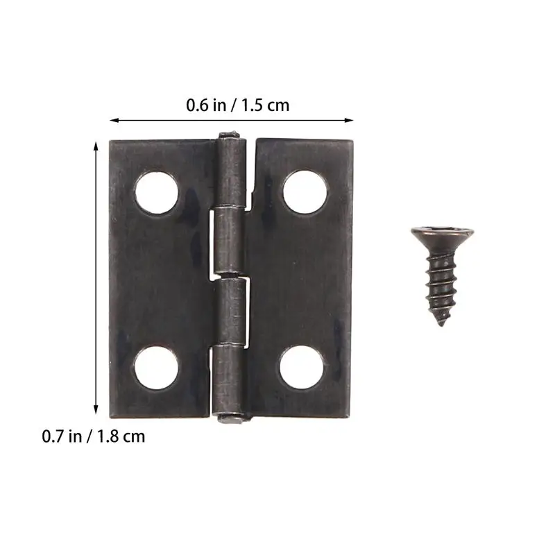 250pcs/Set Heavy Duty Hinges Automatic Self Closing Spring Hinges Metal Hinge For Jewelry Box (50pcs Hinges And 200pcs Screws images - 6