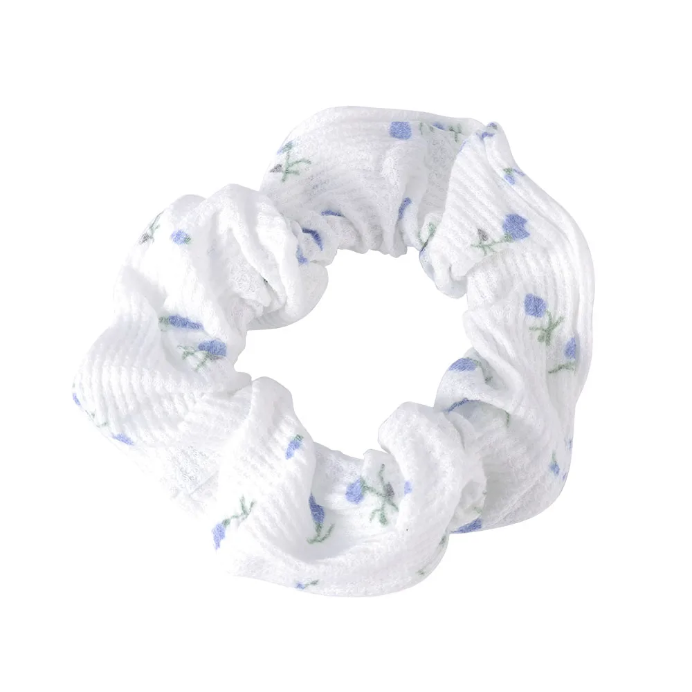 

Cute Flower Chiffon Scrunchies Women Scrunchy Elastic Hair Bands Girls Hair Accessories Floral Ponytail Holder Rubber Hair Ties