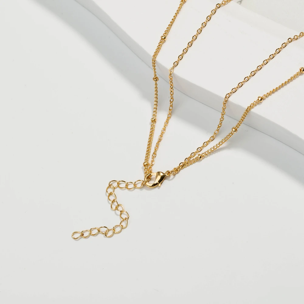 Женское многослойное ожерелье KCALOE с Луной и звездой в стиле ретро из золотистого