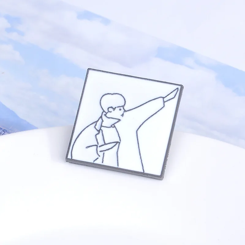 Брошка мультфильм креативная новая пара портретная брошь простая