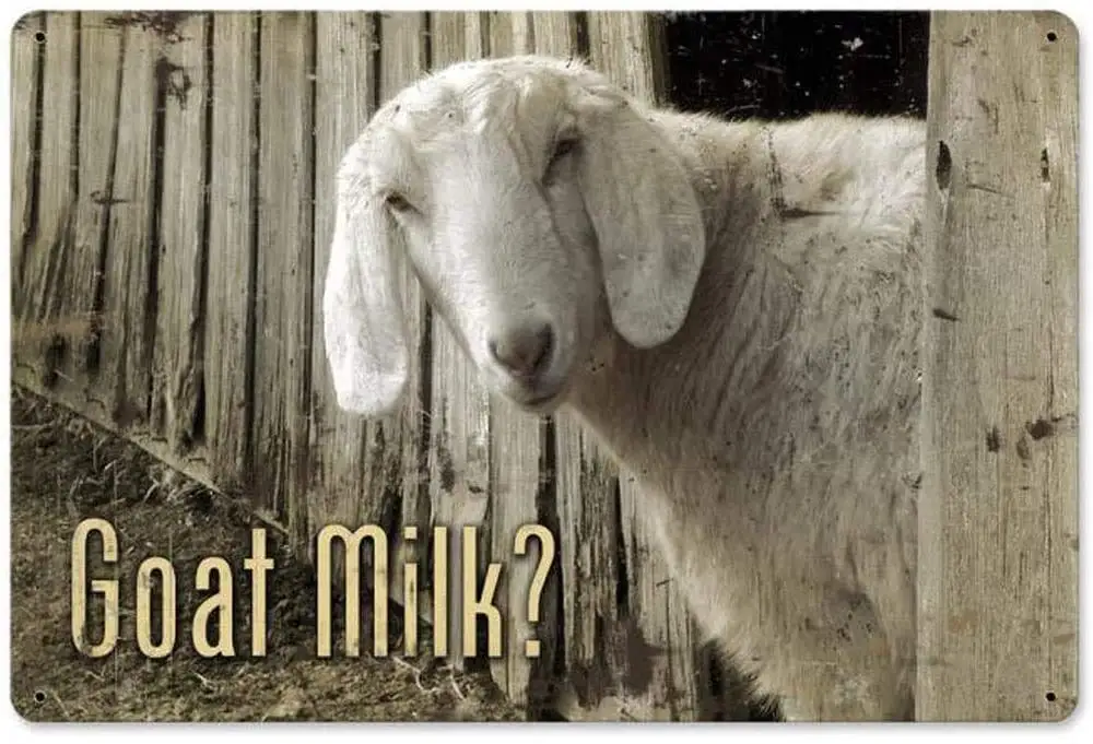 Винтажный металлический жестяной знак с козьим молоком пивная стена таверна
