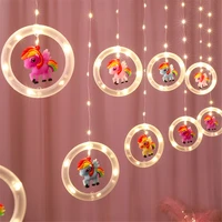 dc5v 3x0 5m curtain icicle string light usb powered unicorn 10 circles cooper christmas decoration for windowbedroom