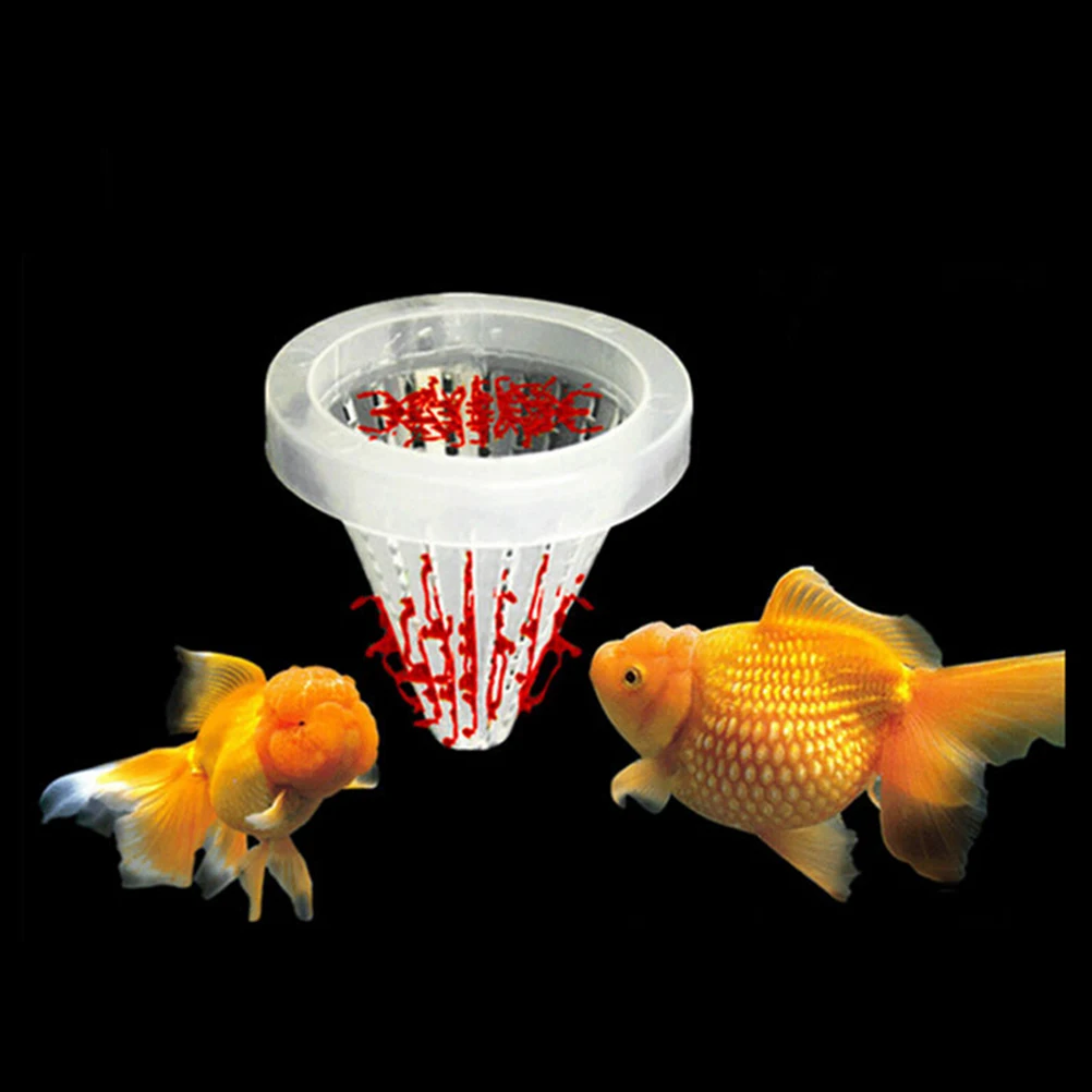 Hot Sale Funnel Shape Aquarium Tank Live Worm Bloodworm Cone Fish Feed Tool Basket Feeder | Дом и сад