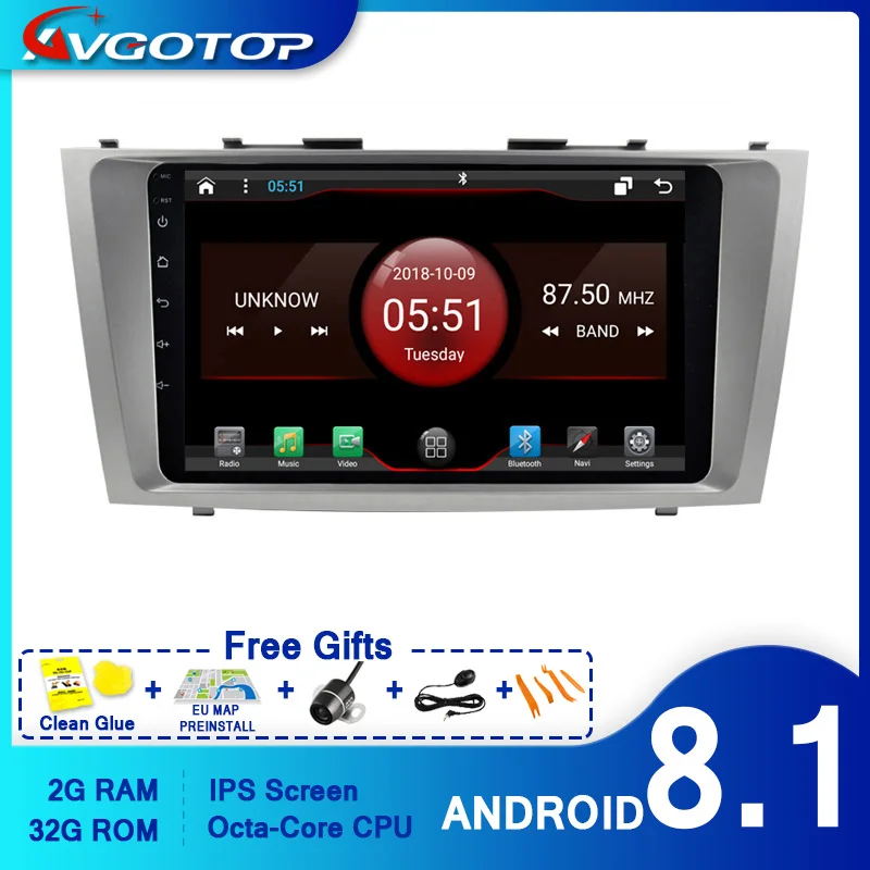 Автомобильный DVD-плеер AVGOTOP с GPS Android 10 для TOYOTA CLASSIC CAMRY 2007-2011 мультимедийный