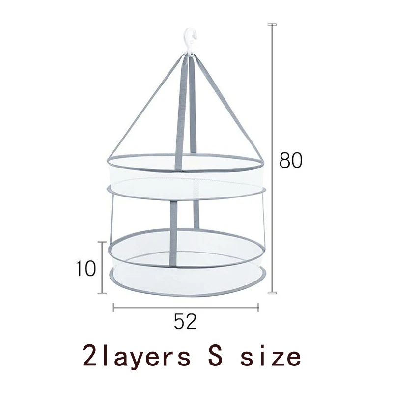 2layers S size Корзина для одежды, садовая сушильная одежда, корзина для одежды, сушильные носки, нижнее белье, сетчатый карман - Цвет: 2layers S size
