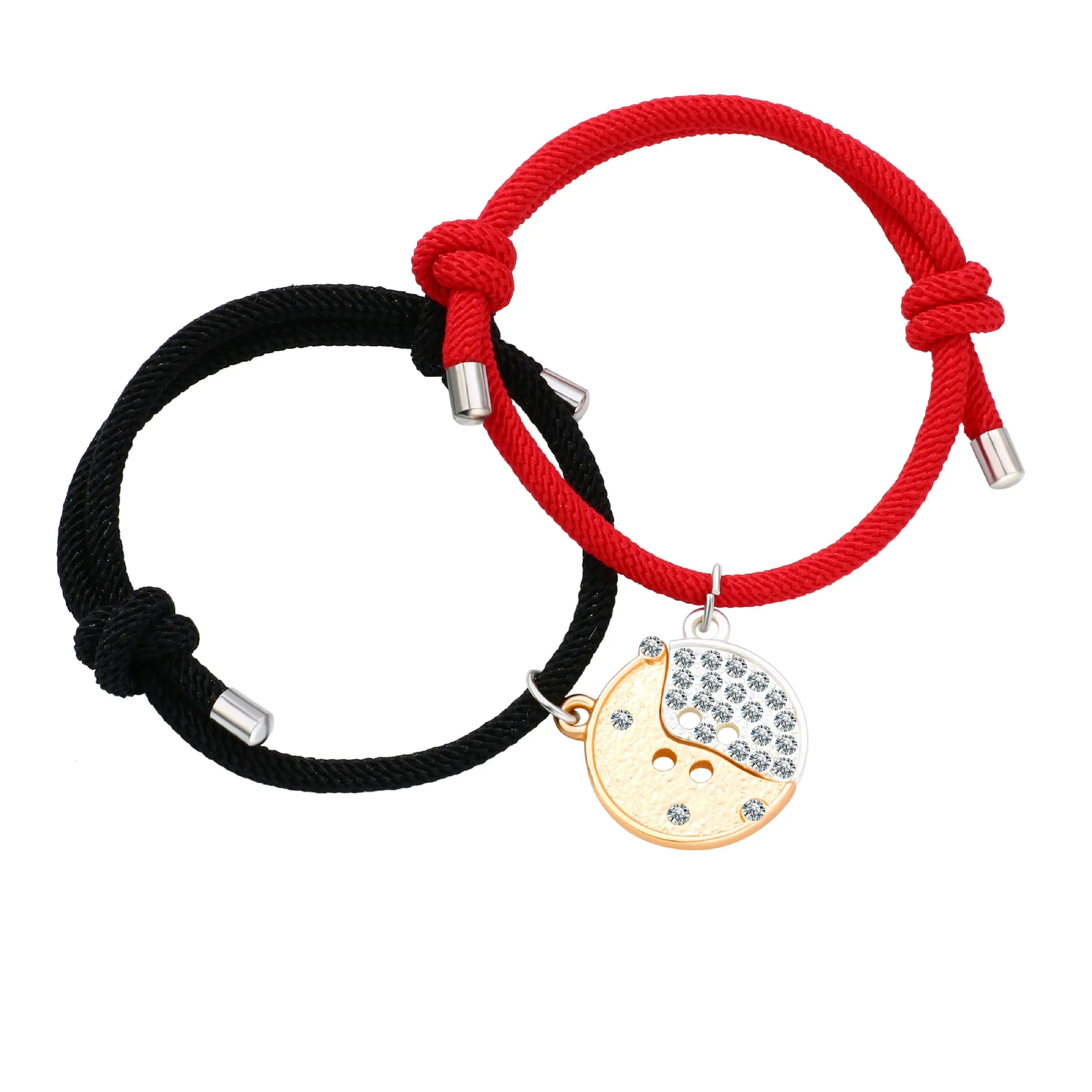 Модная новинка двойной браслет пара красных браслетов ручной работы горячая