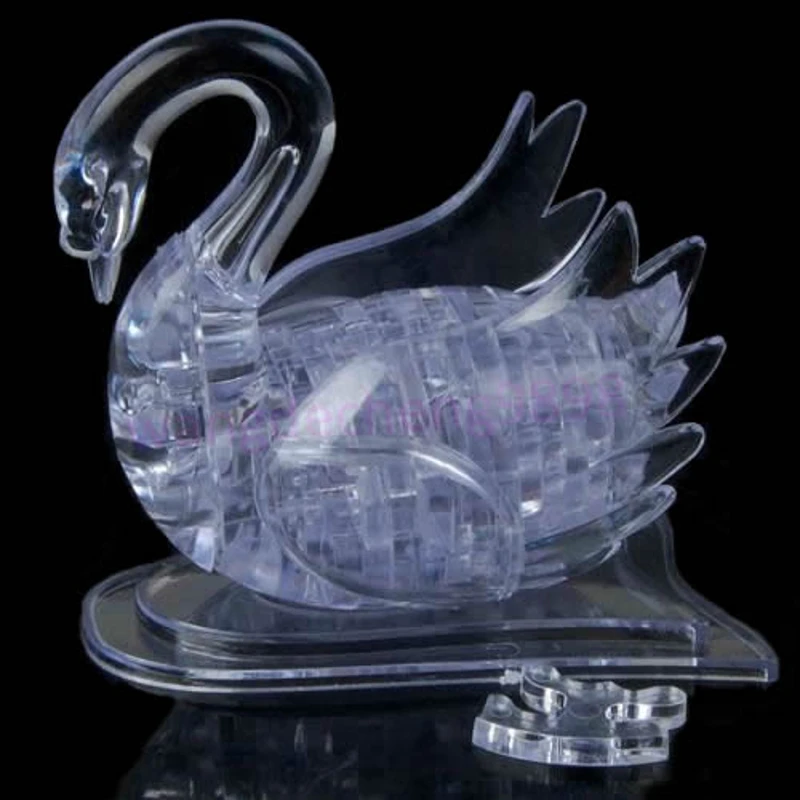 

P15C 3D Crystal Puzzle Jigsaw Model DIY Swan IQ Toy Furnish Gadget Gift Souptoy