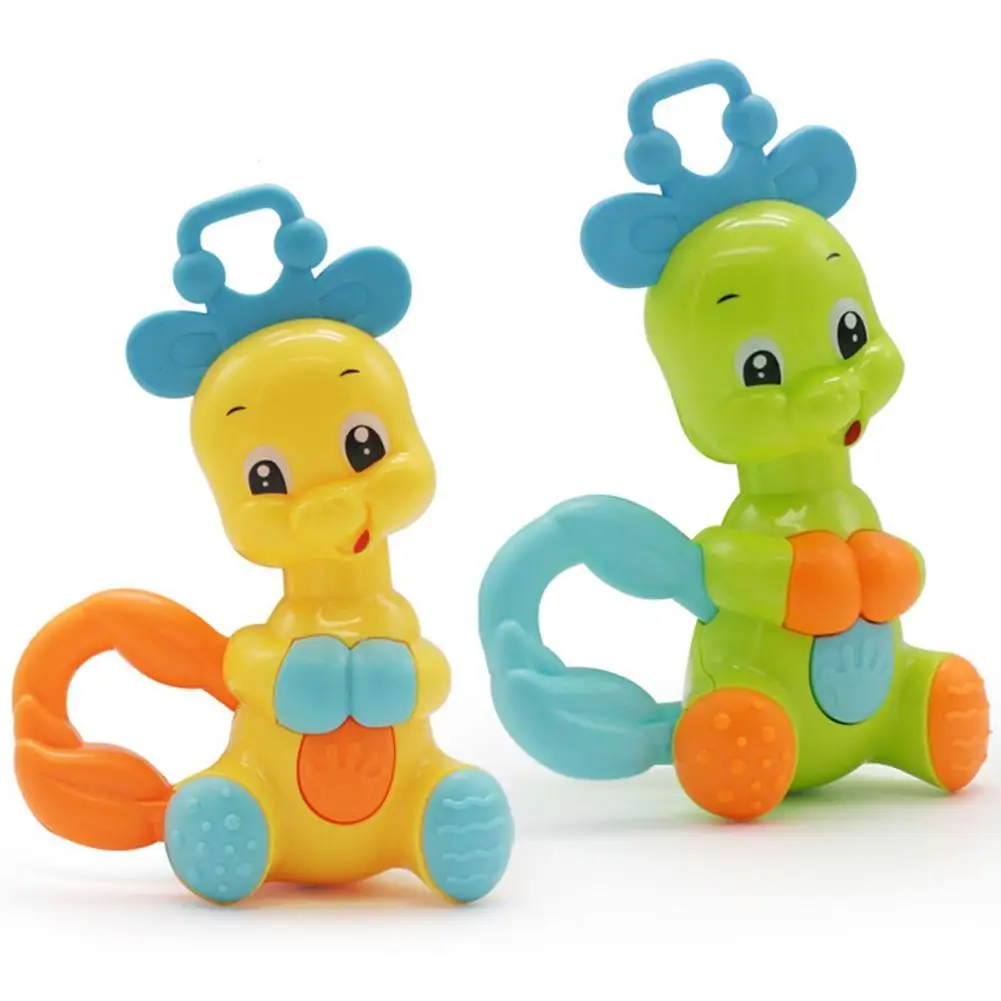 

Cute Deer Elephant Animal Baby Rattle Hand Grip Bell Developmental Teething Toy
