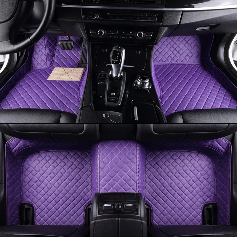 

Custom Car Floor Mats for Porsche Cayman Macan panamera Cayenne Boxster 718 911 Double foot mats car accessories style
