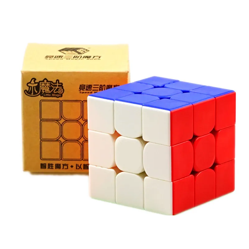 Yuxin маленький магический 3x3 куб черный/наклейка меньше/белая наклейка пазл