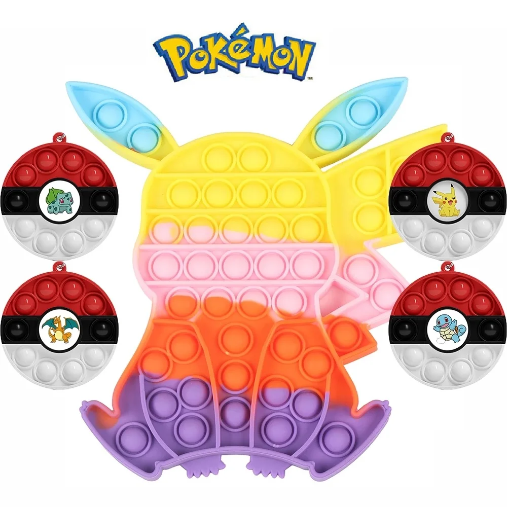 Покемон поп игрушки фиджеты 13 5 см снятие стресса Bulbasaur Сквиртл Charizard Pikachu фиджет