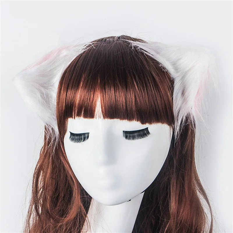 

Three-Dimensional Cat Ear Barrettes Anime Simulation Animal Ears Side Clip KC Cute Plush Lolita Animal Ear Headdress Lolita Ears