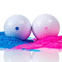 2pc creative gender reveal golf ball with tee blue pinkish colored baby toy birthday balls funny smoke powder for party birthday