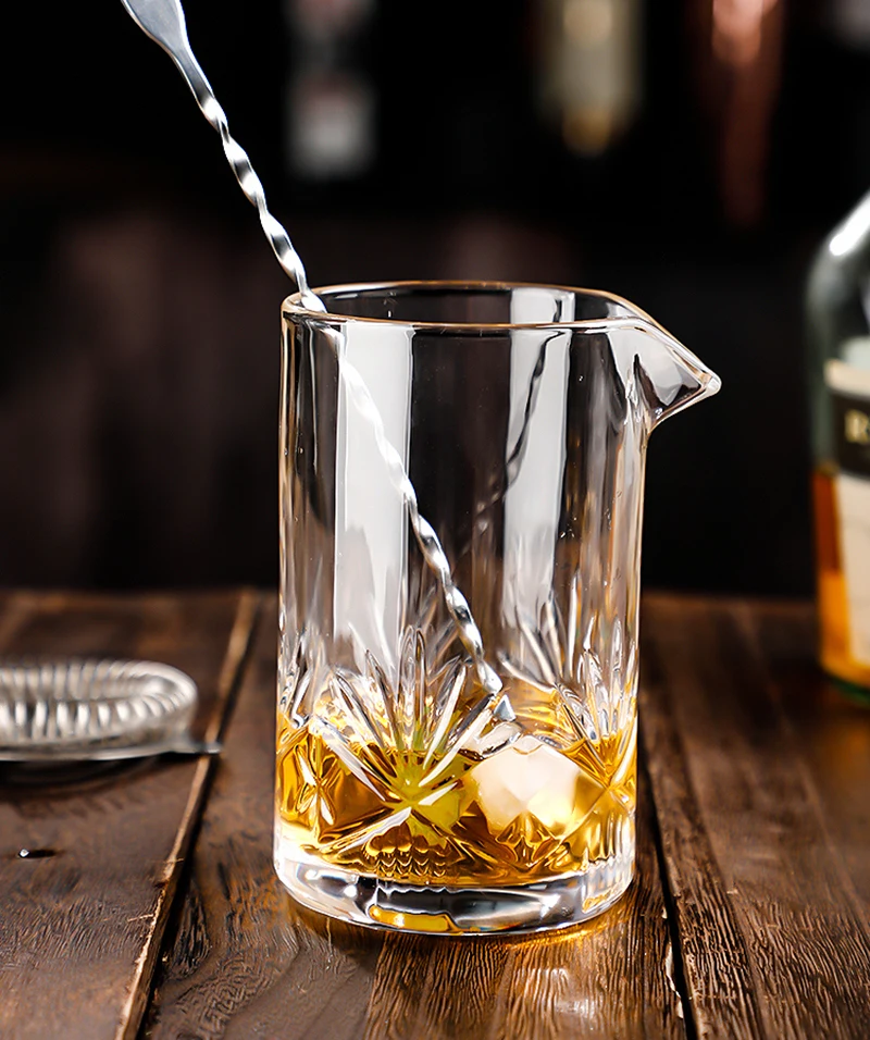 Стеклянный барный стакан для смешивания коктейлей перемешивания с толстым