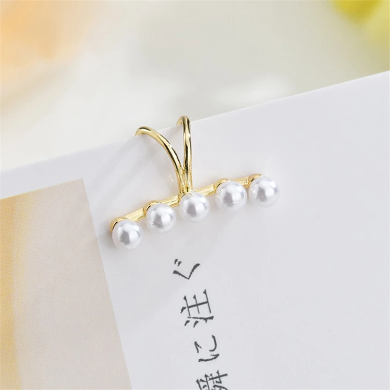 

Personality geometric fashion metal pearl ear bone clip 2021 new fashion woman earrings party gifts jewelry wholesale