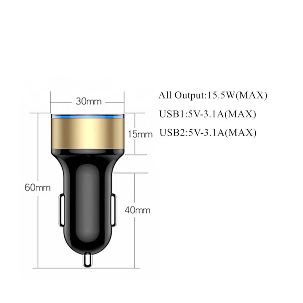 Автомобильное зарядное устройство с двумя USB-портами универсальное мобильный